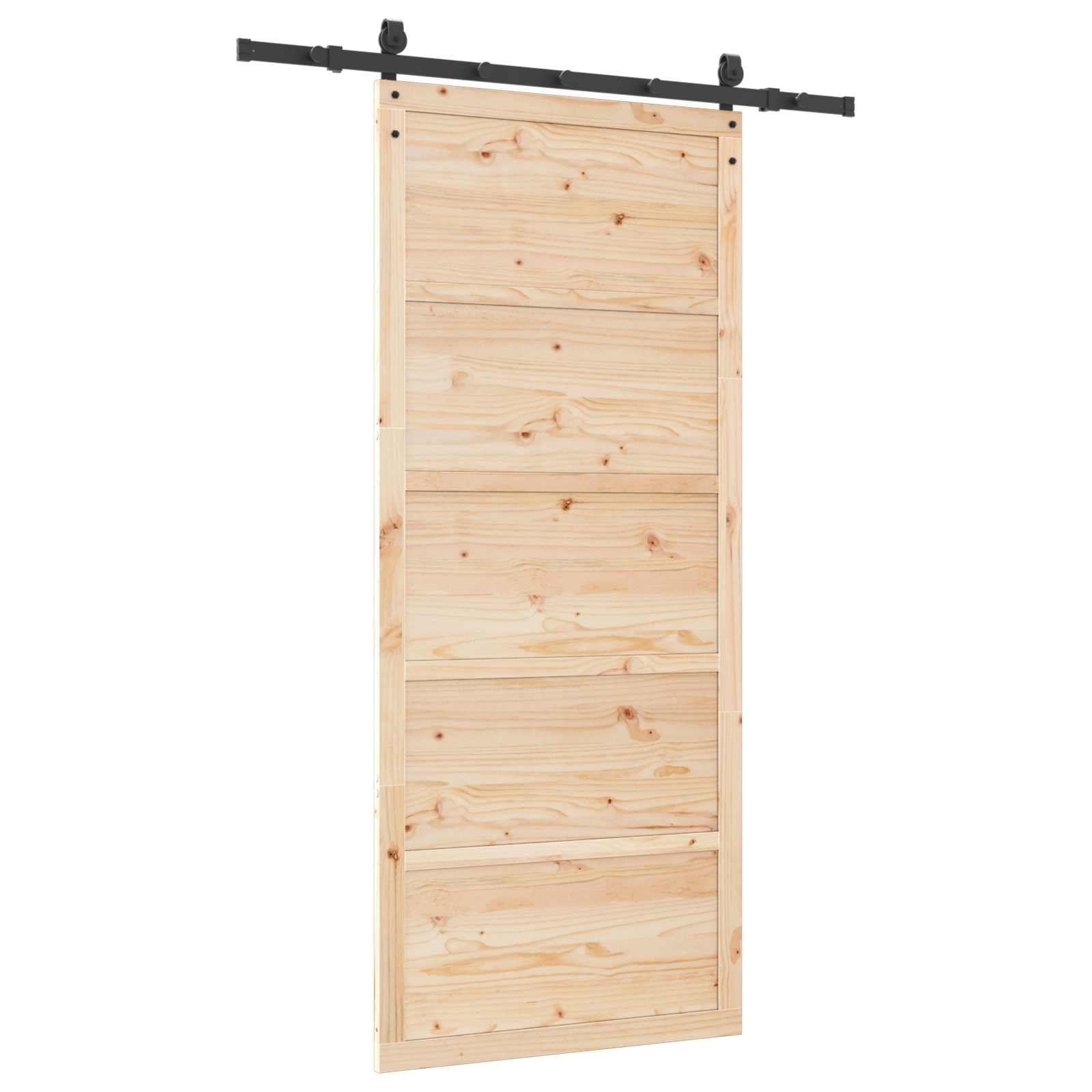 Porta scorrevole Naturale 80 x 208 cm Legno Massello di Pino | homemem39