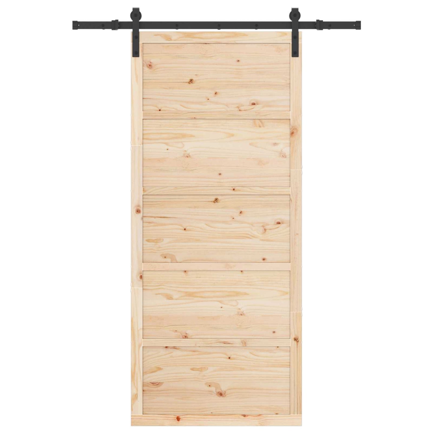 Porta scorrevole Naturale 80 x 208 cm Legno Massello di Pino | homemem39