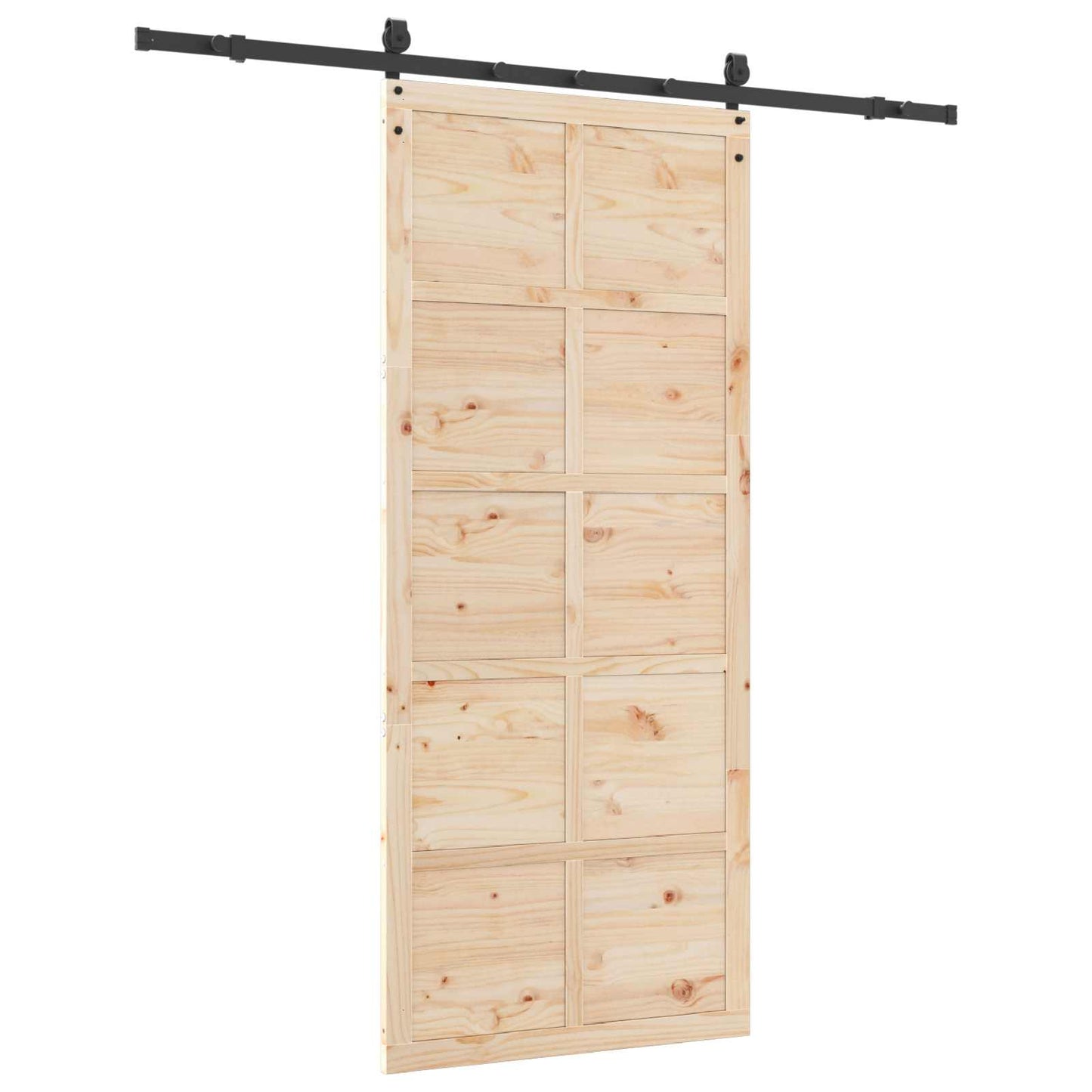 Porta scorrevole Naturale 90 x 208 cm Legno Massello di Pino | homemem39