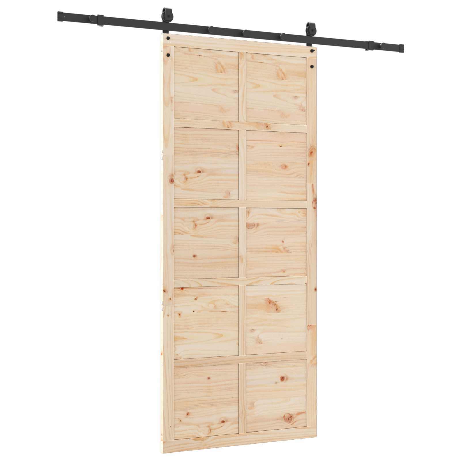 Porta scorrevole Naturale 90 x 208 cm Legno Massello di Pino | homemem39
