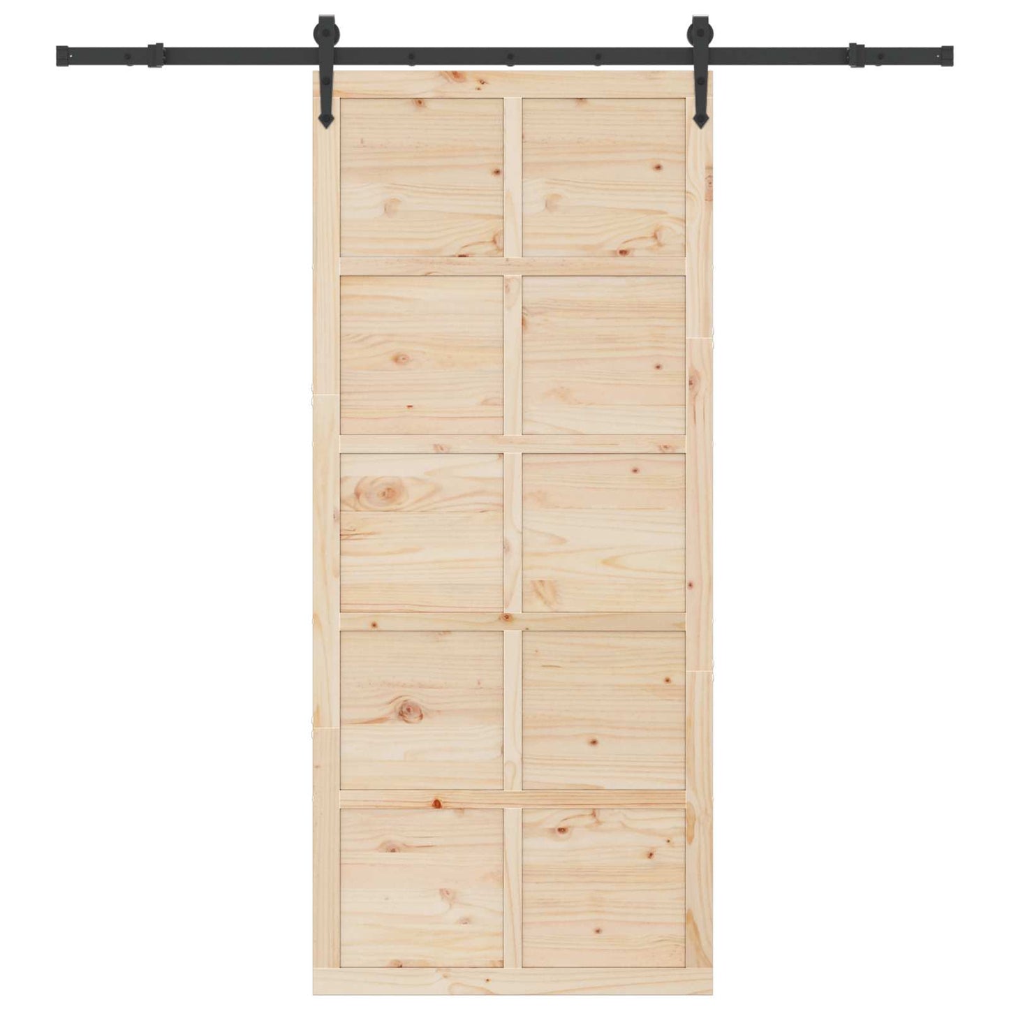 Porta scorrevole Naturale 80 x 208 cm Legno Massello di Pino | homemem39