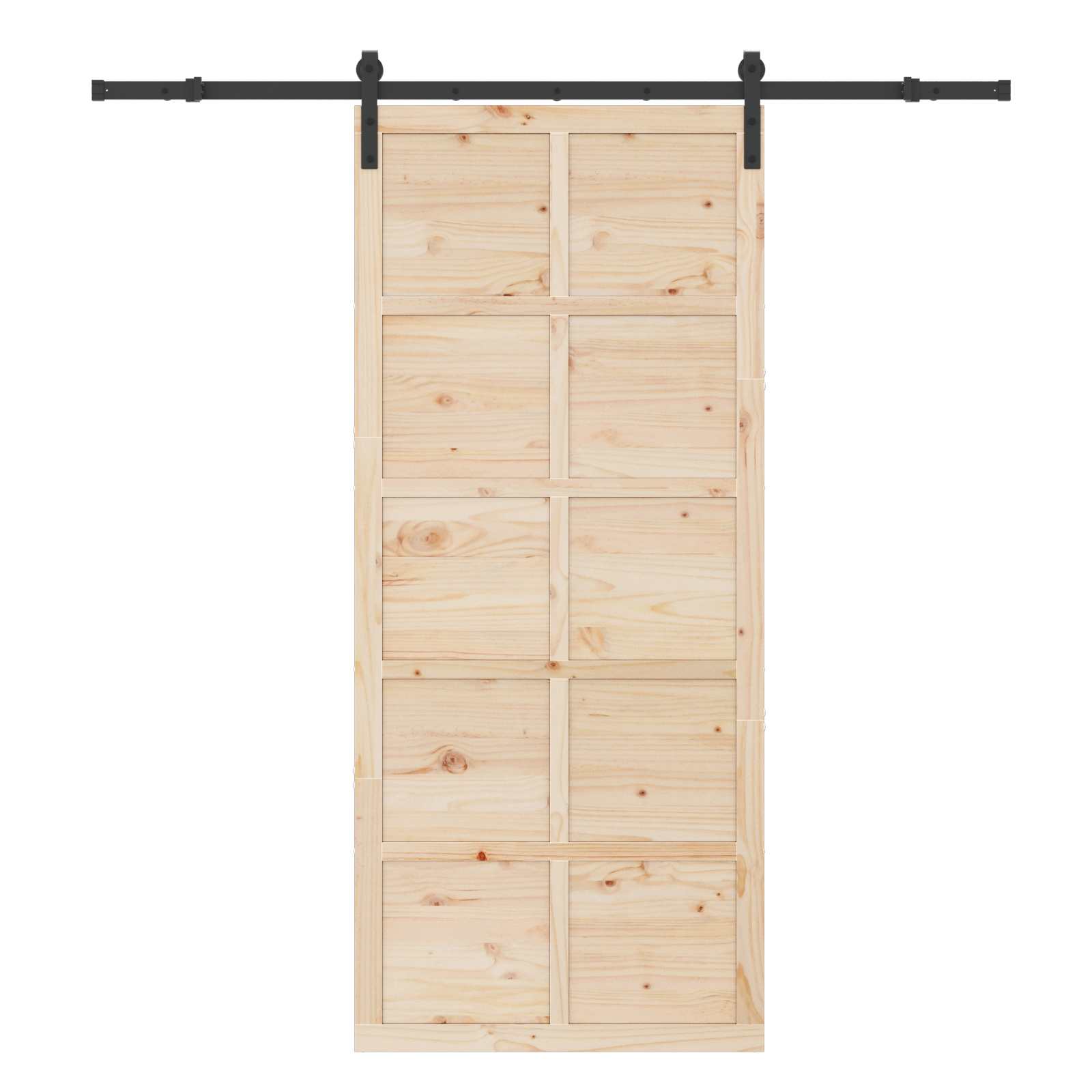 Porta scorrevole Naturale 90 x 208 cm Legno Massello di Pino | homemem39
