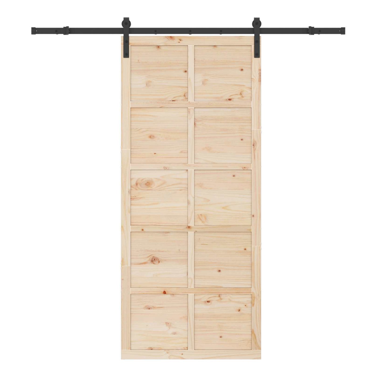 Porta scorrevole Naturale 90 x 208 cm Legno Massello di Pino