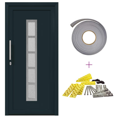 Porta Frontale Antracite 88 x 200 cm PVC | homemem39