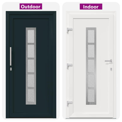 Porta Frontale Antracite 98 x 208 cm PVC | homemem39
