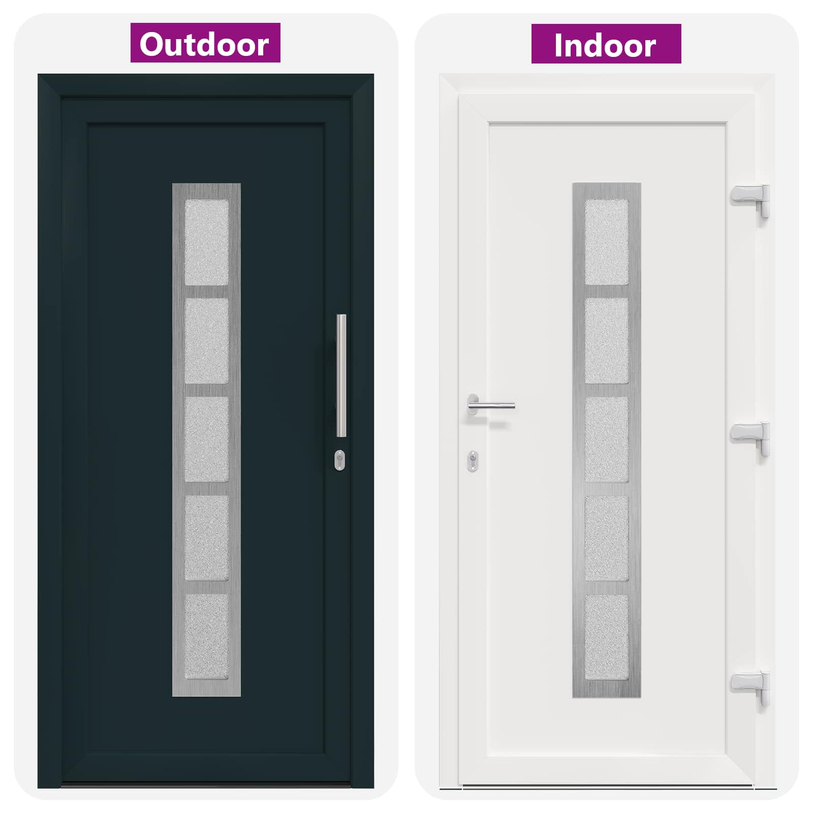Porta Frontale Antracite 88 x 200 cm PVC | homemem39