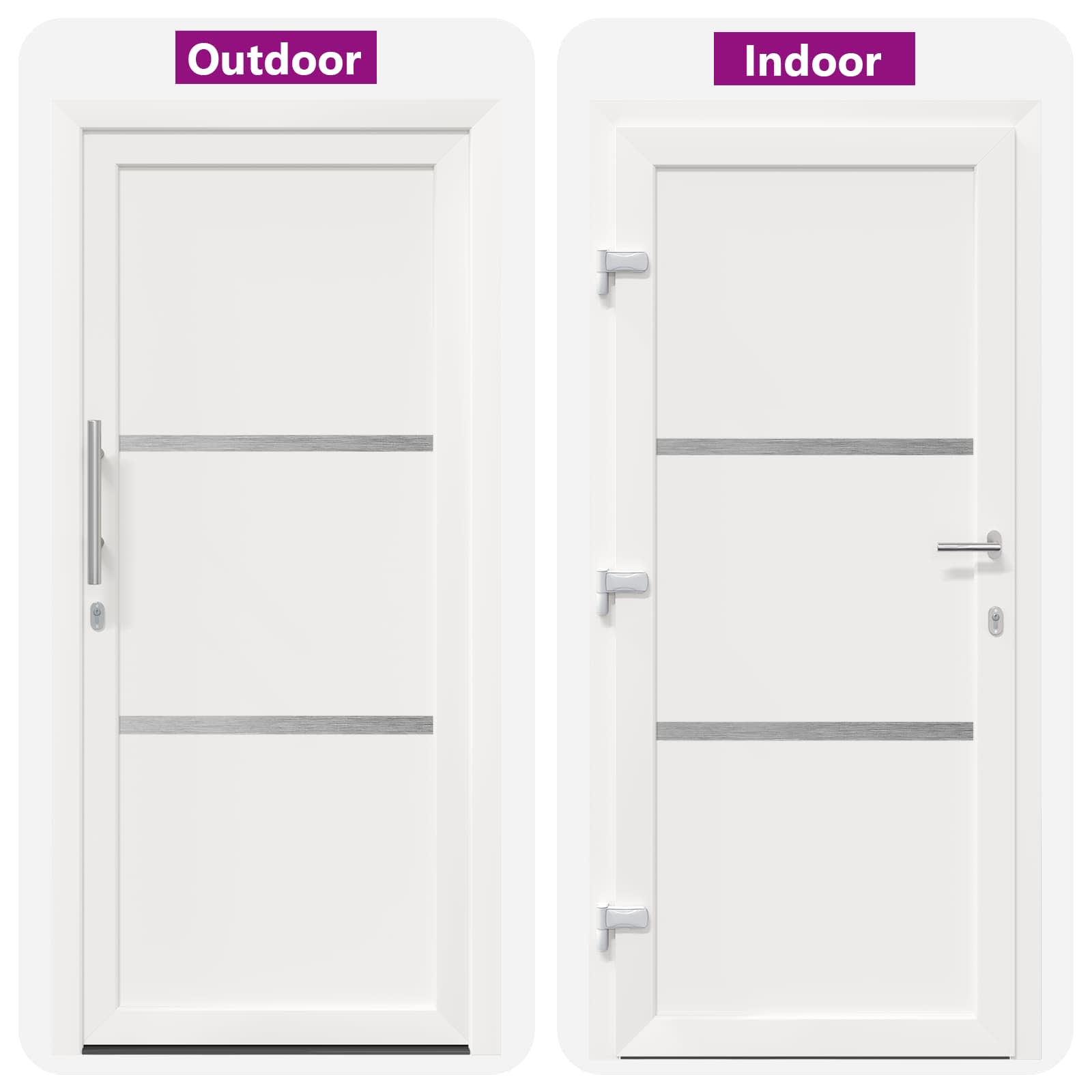 Porta Frontale Bianco 108 x 208 cm PVC | homemem39