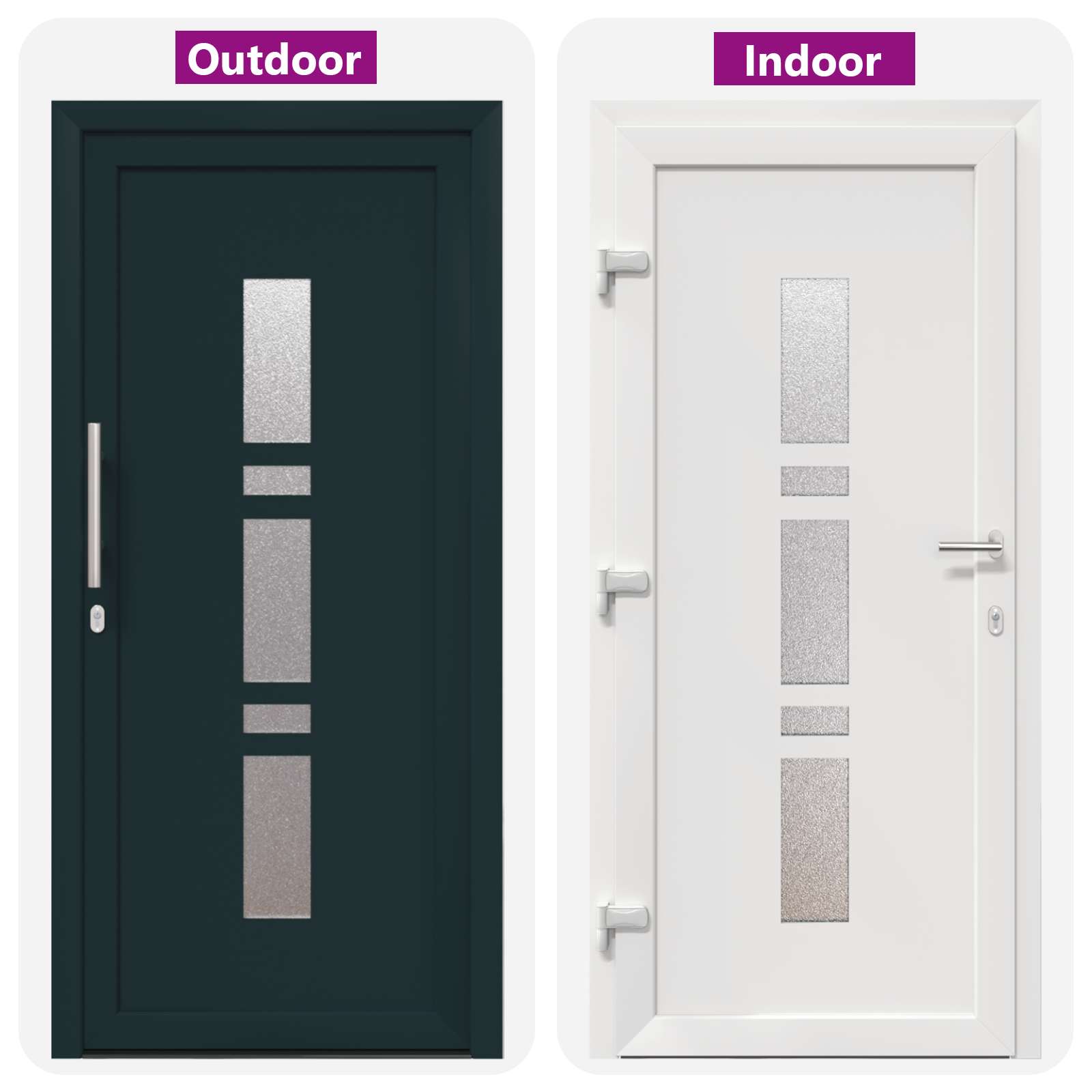Porta Frontale Antracite 98 x 200 cm PVC | homemem39