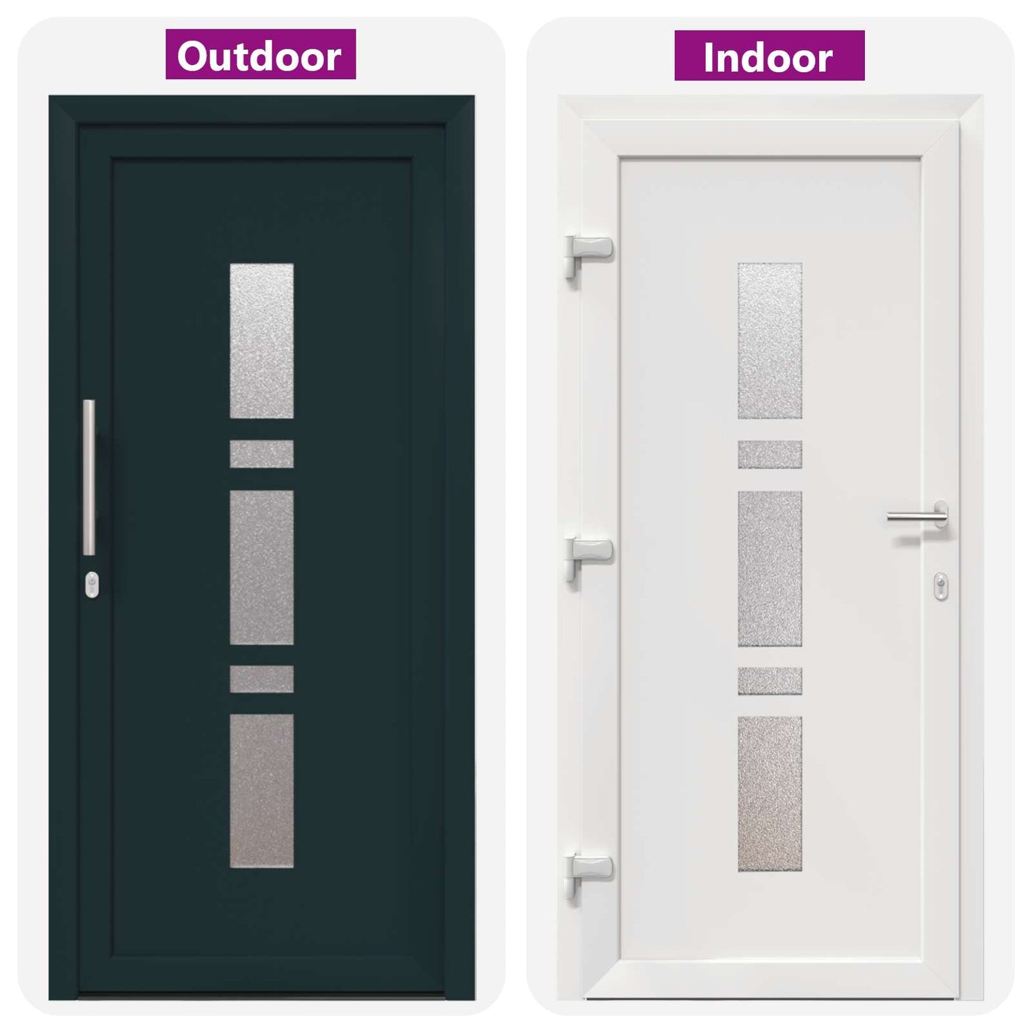 Porta Frontale Antracite 108 x 208 cm PVC | homemem39
