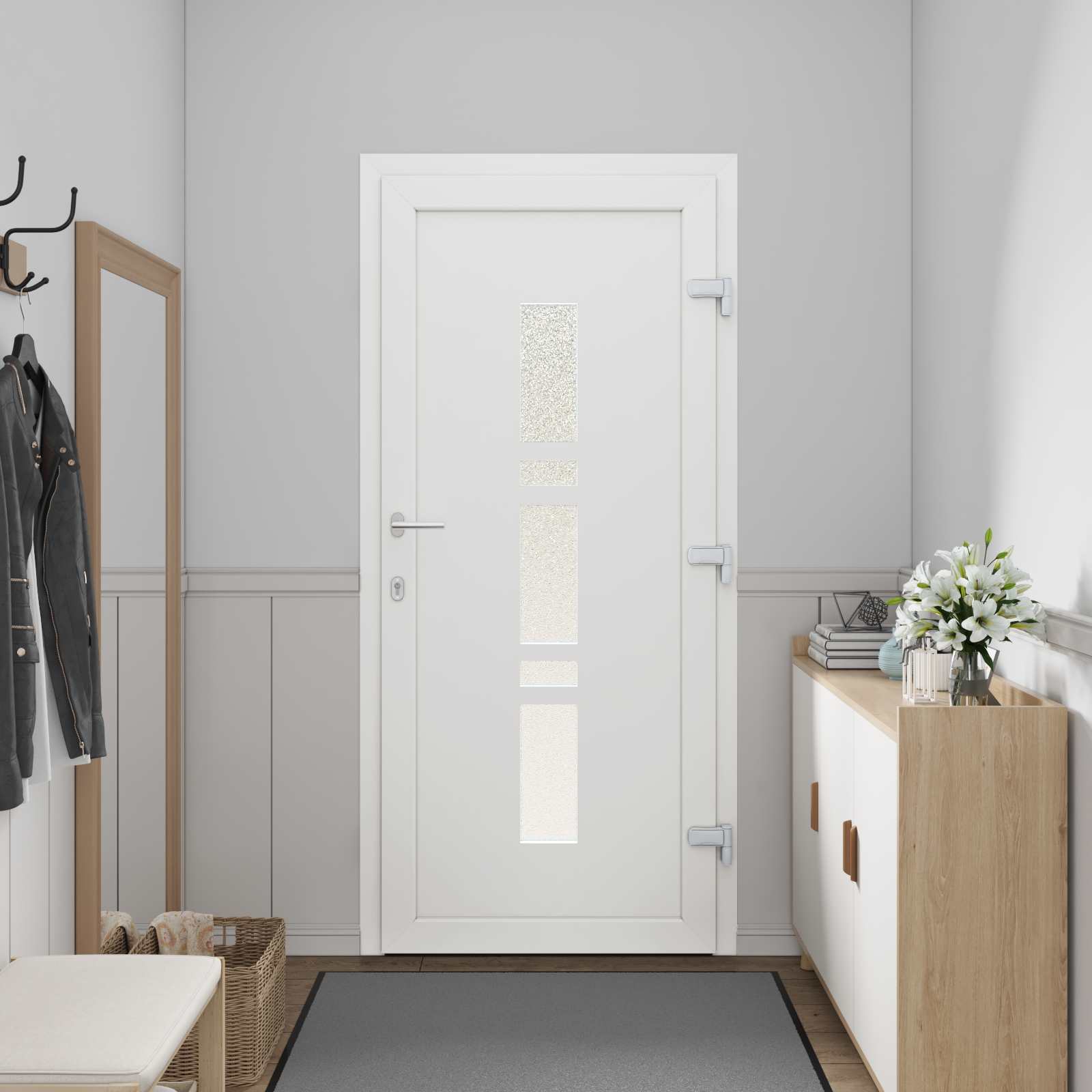 Porta Frontale Antracite 88 x 200 cm PVC | homemem39