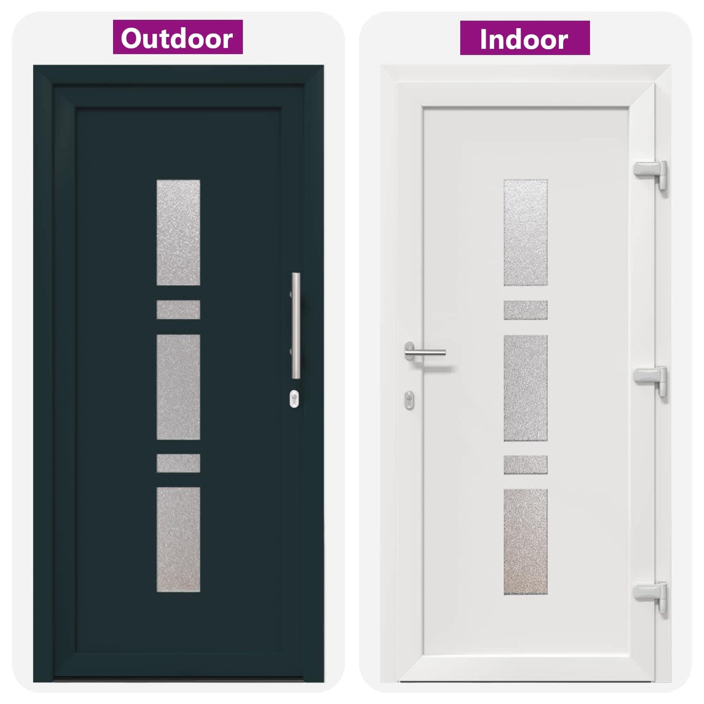 Porta Frontale Antracite 108 x 208 cm PVC | homemem39