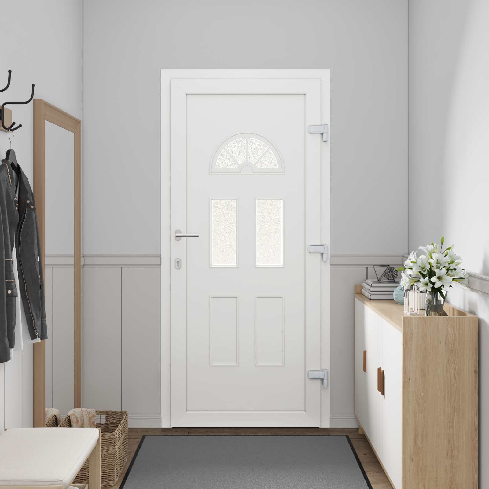 Porta Frontale Antracite 98 x 198 cm PVC | homemem39