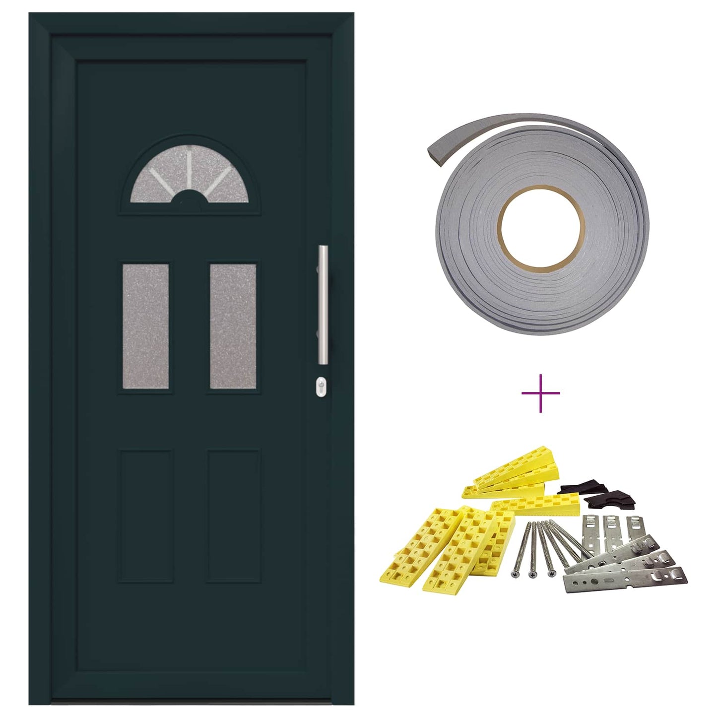 Porta Frontale Antracite 88 x 200 cm PVC | homemem39