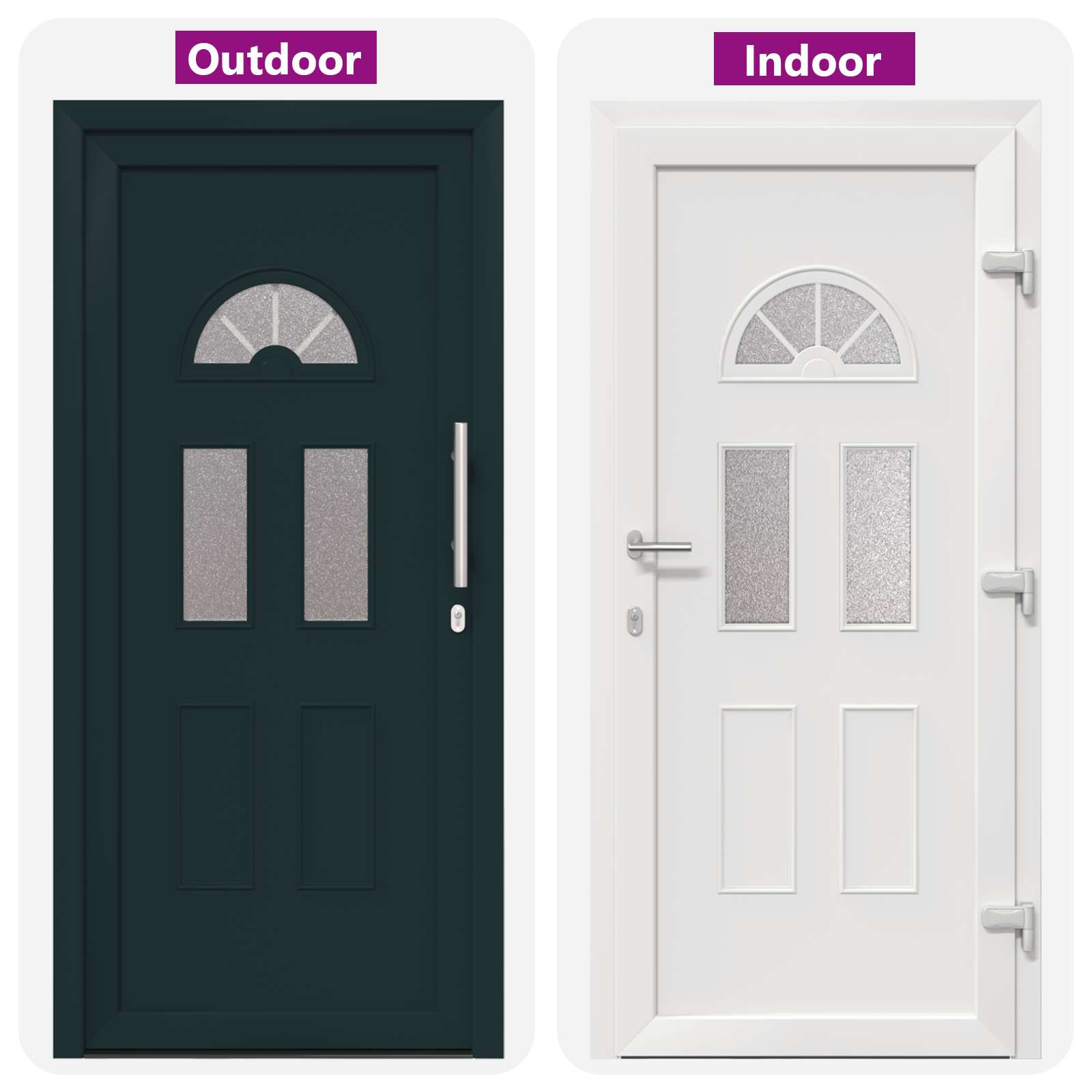 Porta Frontale Antracite 110 x 210 cm PVC | homemem39