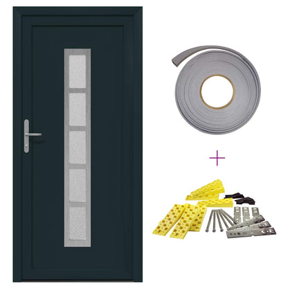 Porta Frontale Antracite 108 x 208 cm PVC | homemem39