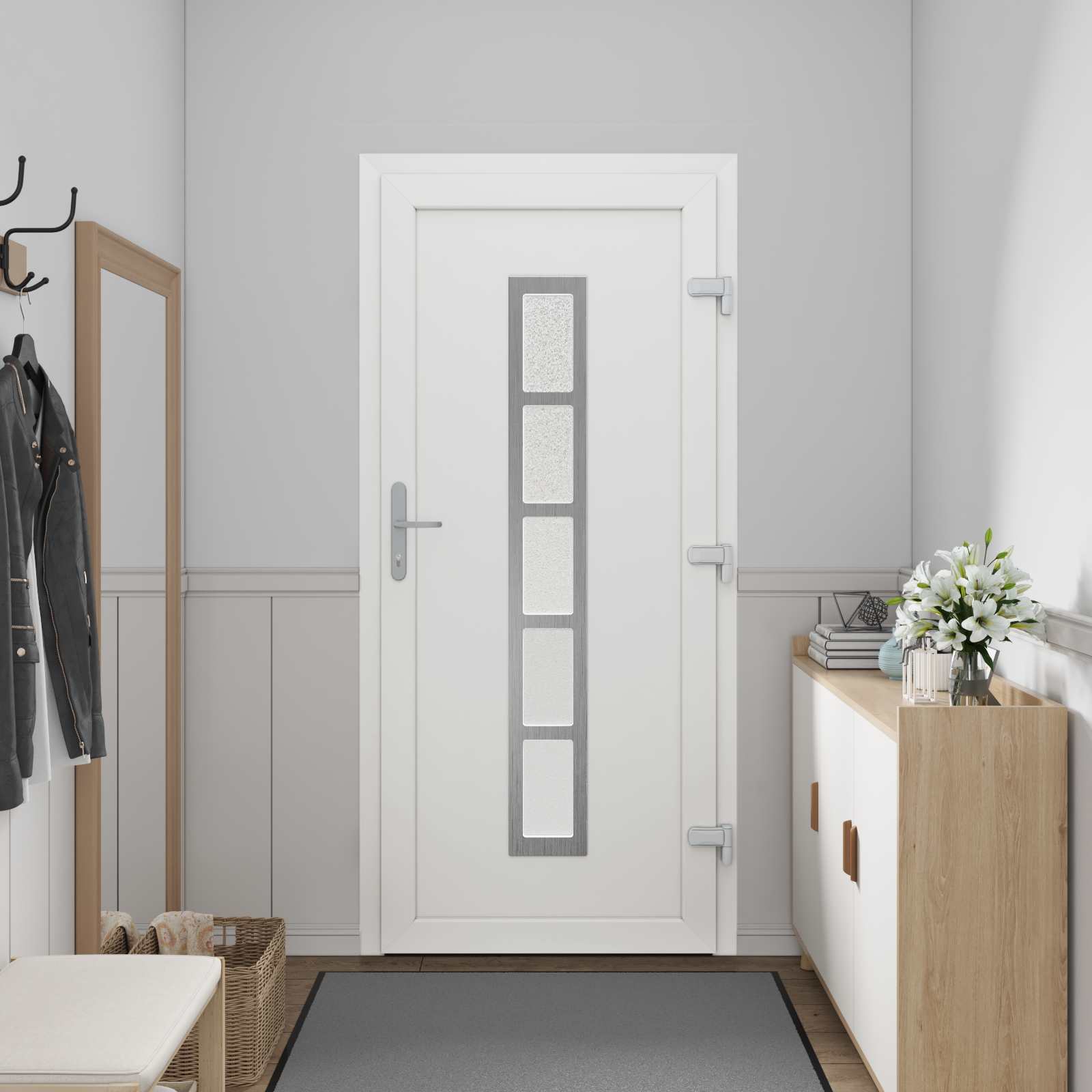 Porta Frontale Antracite 108 x 208 cm PVC | homemem39