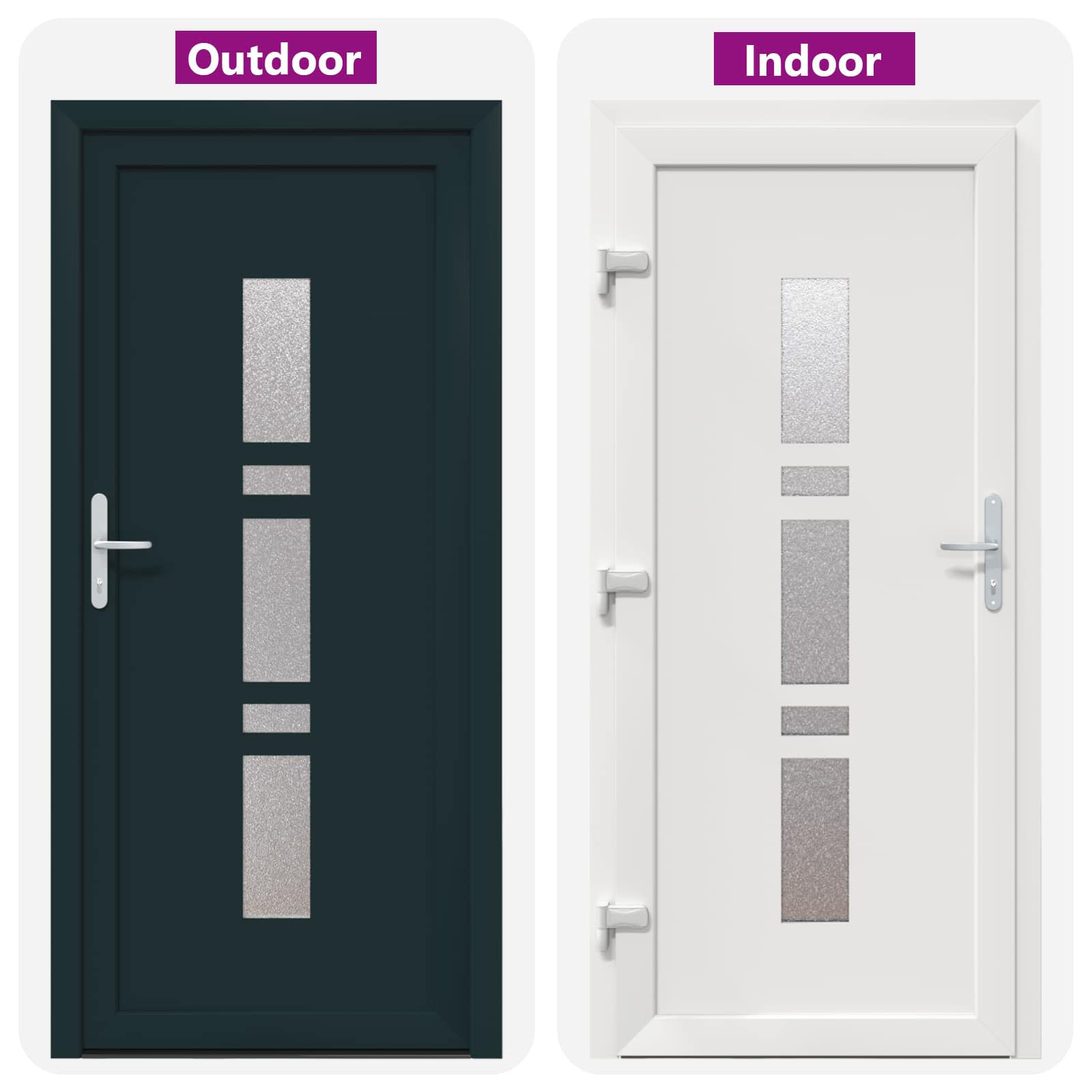 Porta Frontale Antracite 88 x 200 cm PVC | homemem39