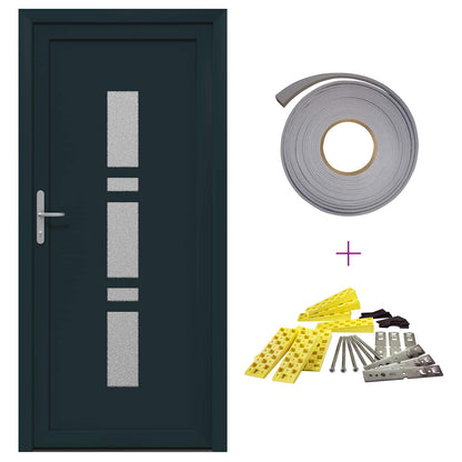 Porta Frontale Antracite 98 x 200 cm PVC | homemem39