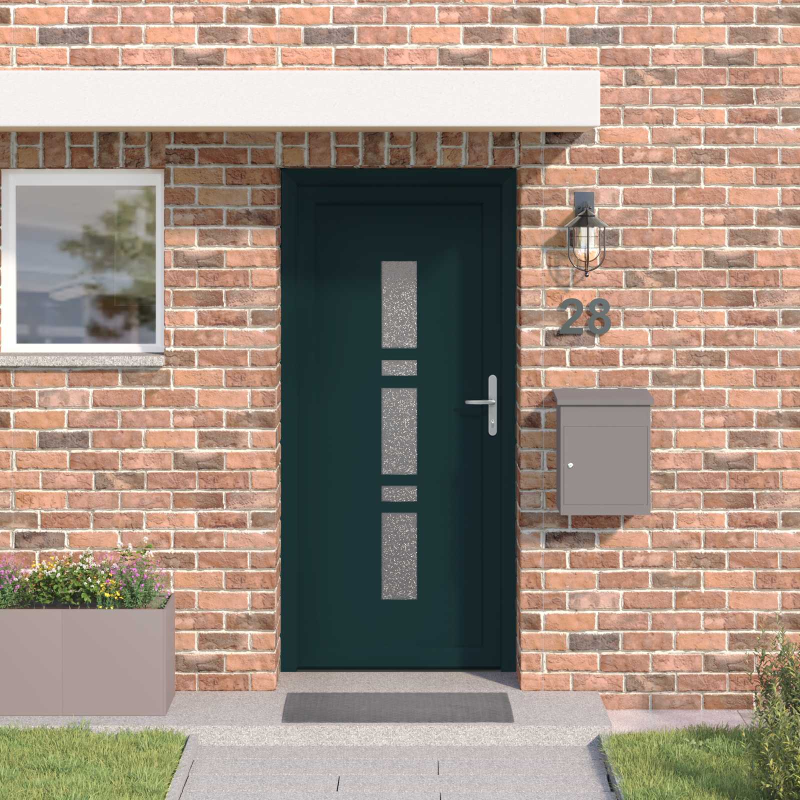 Porta Frontale Antracite 98 x 208 cm PVC | homemem39