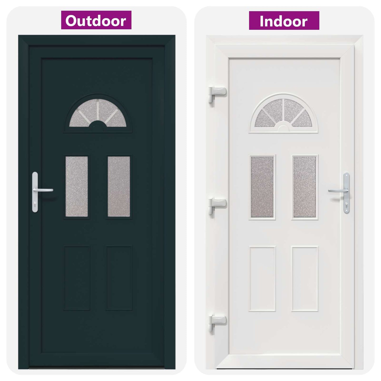 Porta Frontale Antracite 110 x 210 cm PVC | homemem39