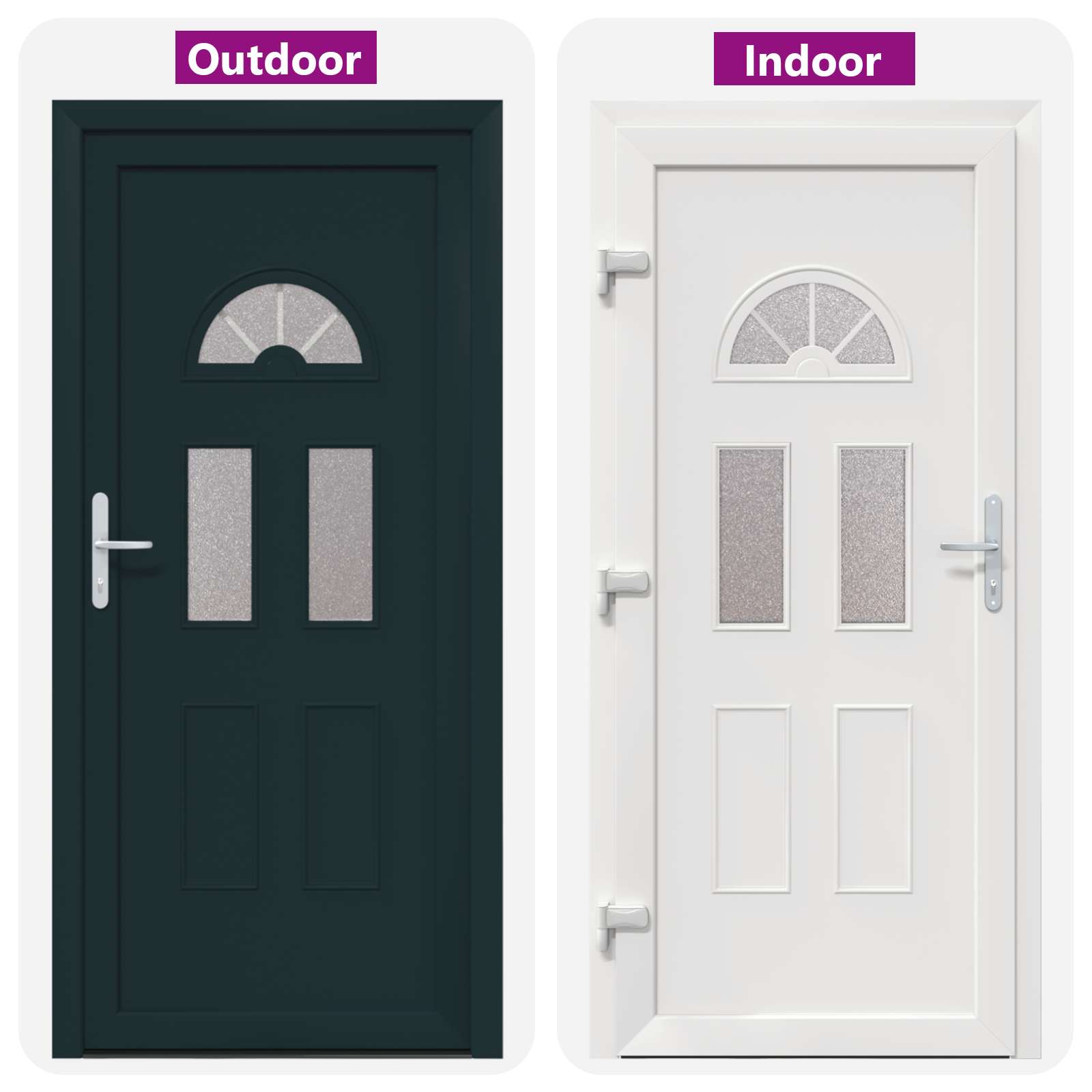 Porta Frontale Antracite 110 x 210 cm PVC | homemem39