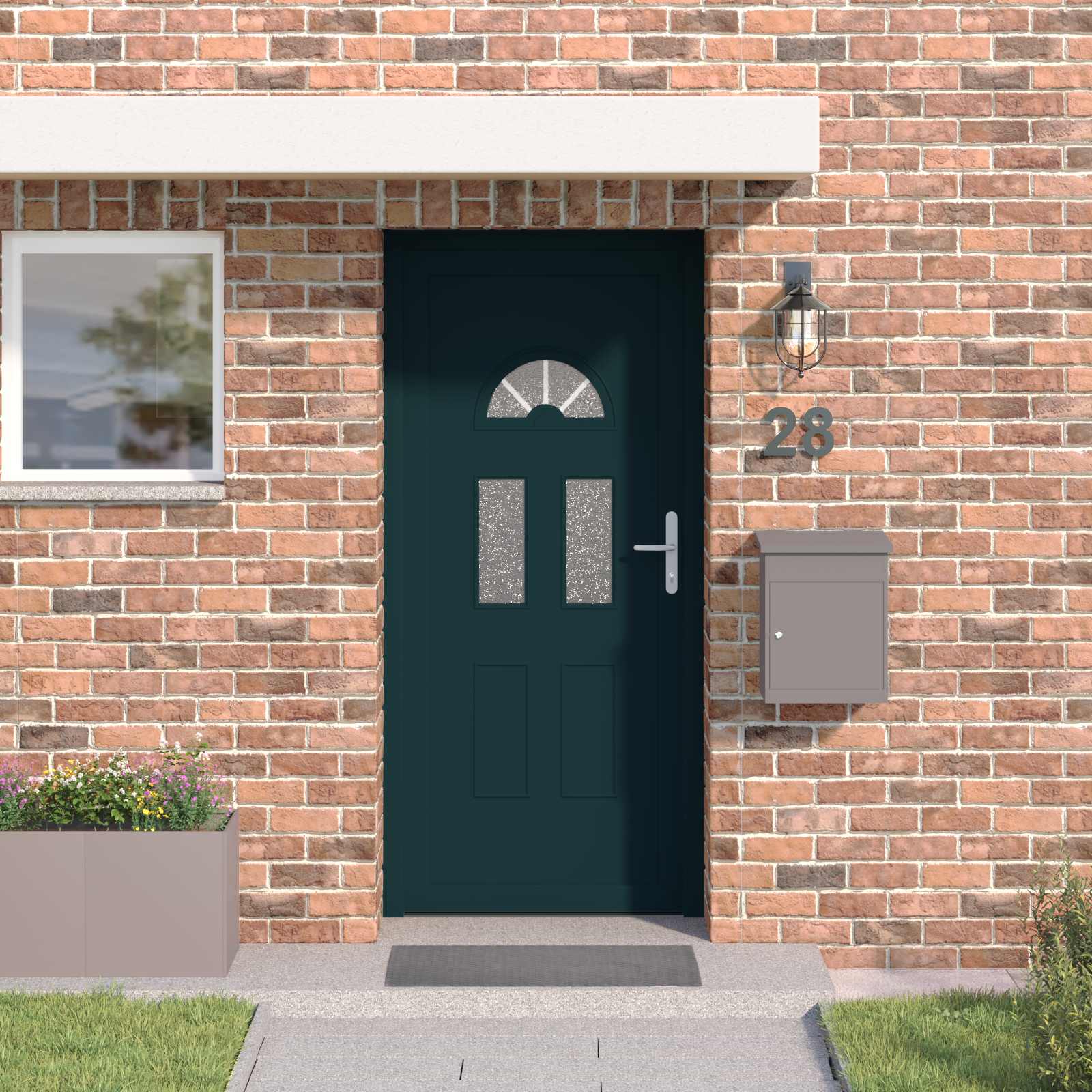 Porta Frontale Antracite 110 x 210 cm PVC | homemem39