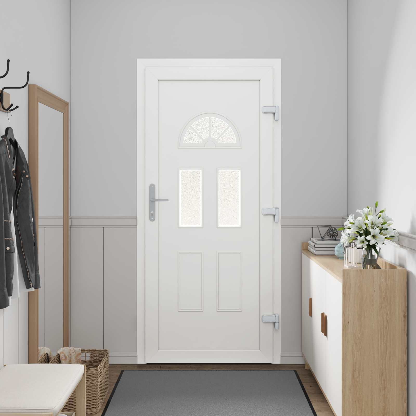 Porta Frontale Antracite 110 x 210 cm PVC | homemem39