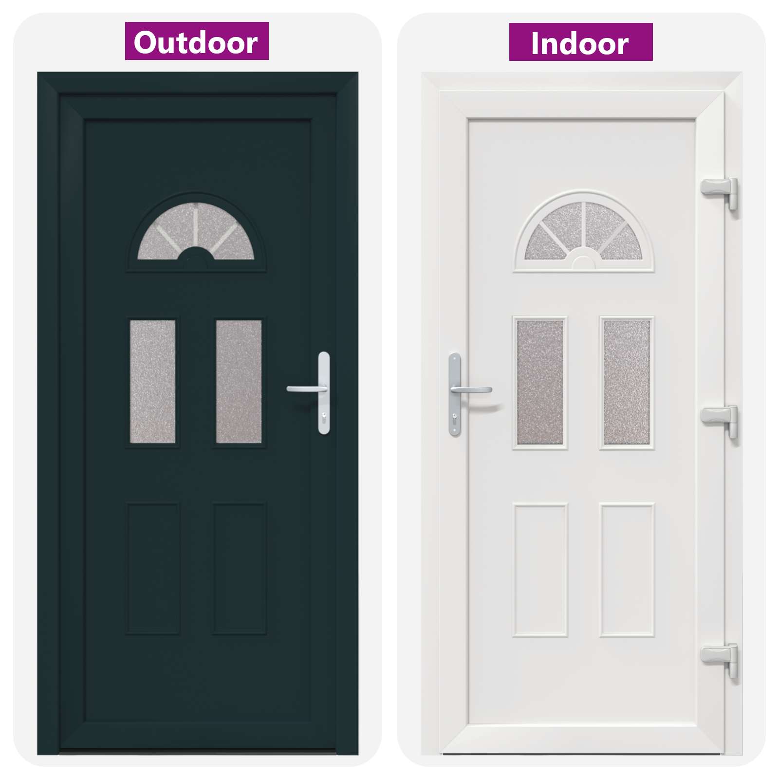 Porta Frontale Antracite 110 x 210 cm PVC | homemem39