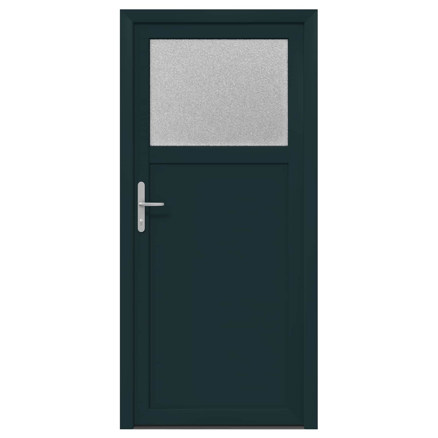 Porta d'ingresso laterale Antracite 98 x 198 cm PVC