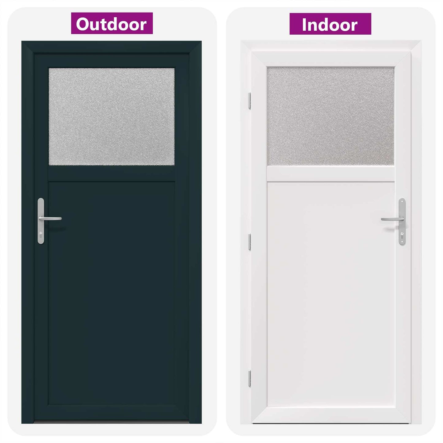 Porta d'ingresso laterale Antracite 88 x 198 cm PVC | homemem39