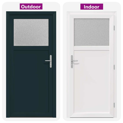 Porta d'ingresso laterale Antracite 98 x 198 cm PVC | homemem39
