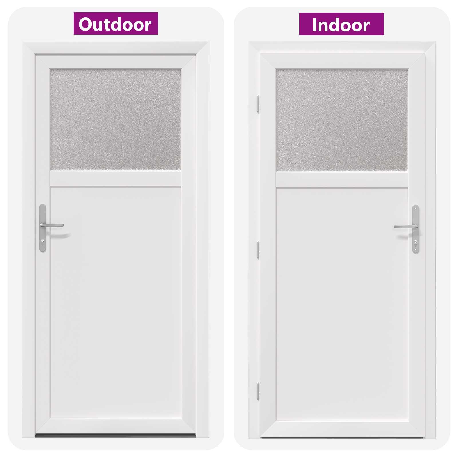 Porta d'ingresso laterale Bianco 98 x 198 cm PVC | homemem39
