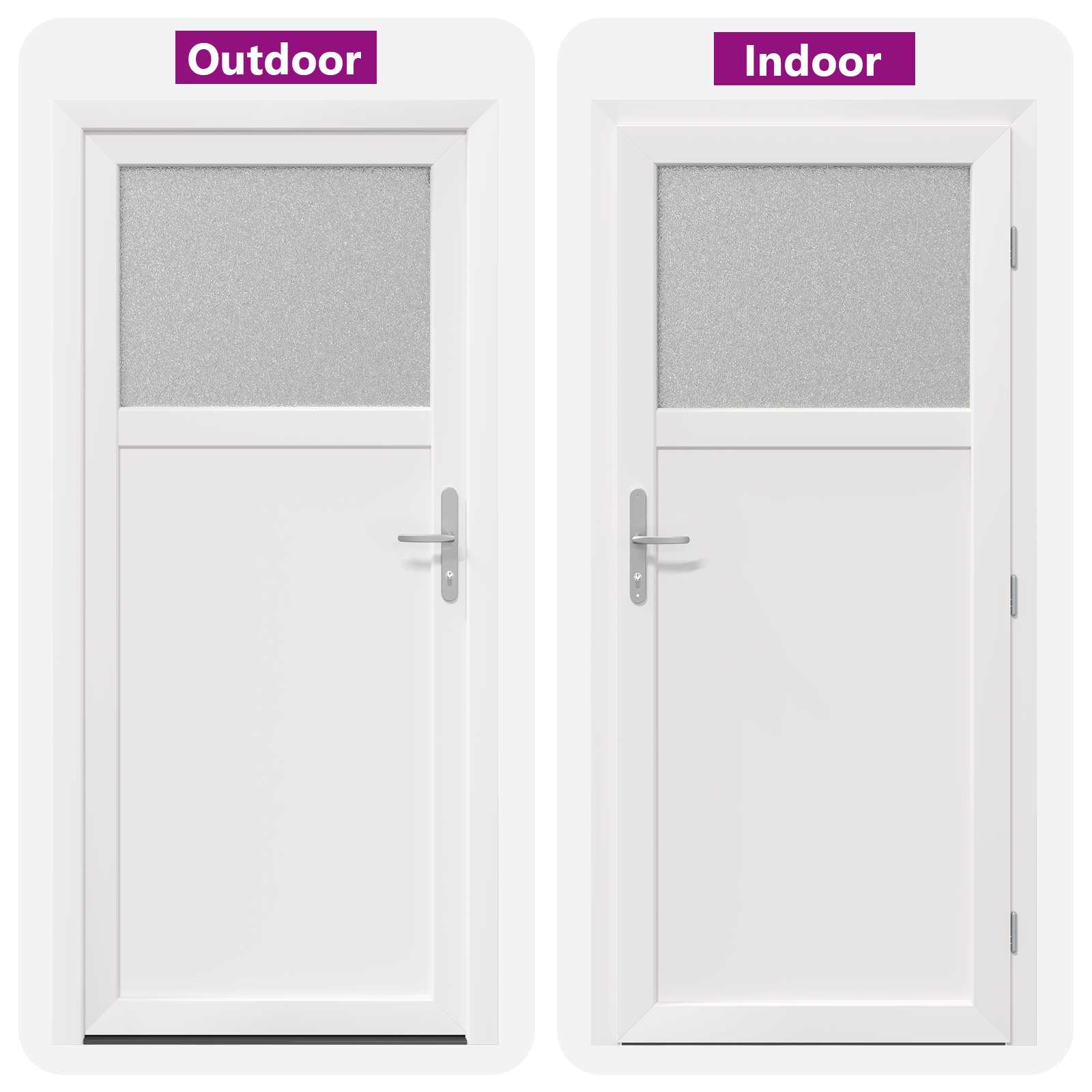 Porta d'ingresso laterale Bianco 88 x 198 cm PVC | homemem39
