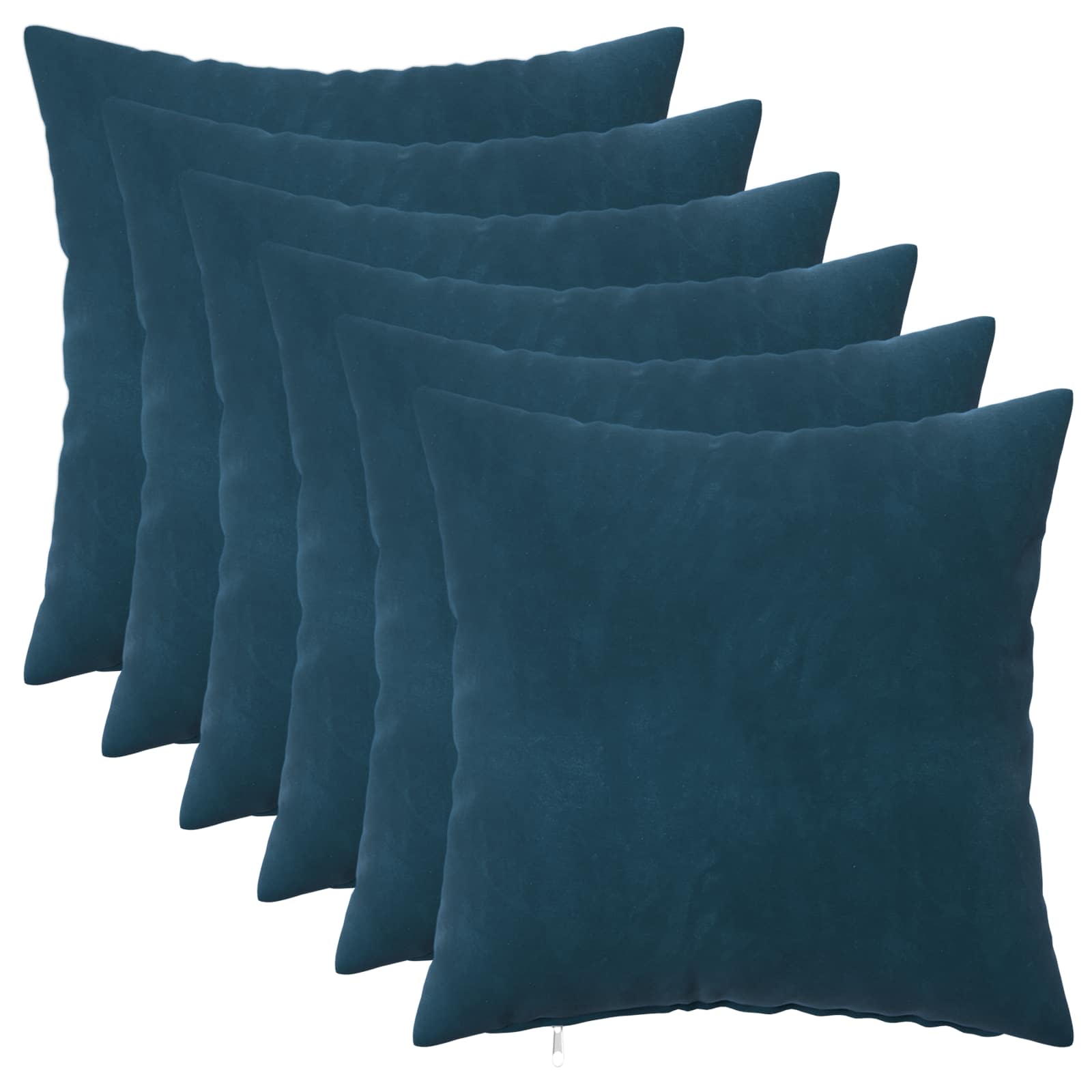 Cuscino con cuscino HEERLEN 6 pz Blu Velluto | homemem39