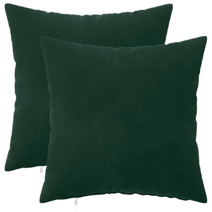 Cuscino con cuscino HEERLEN 2 pz Verde Scuro Velluto