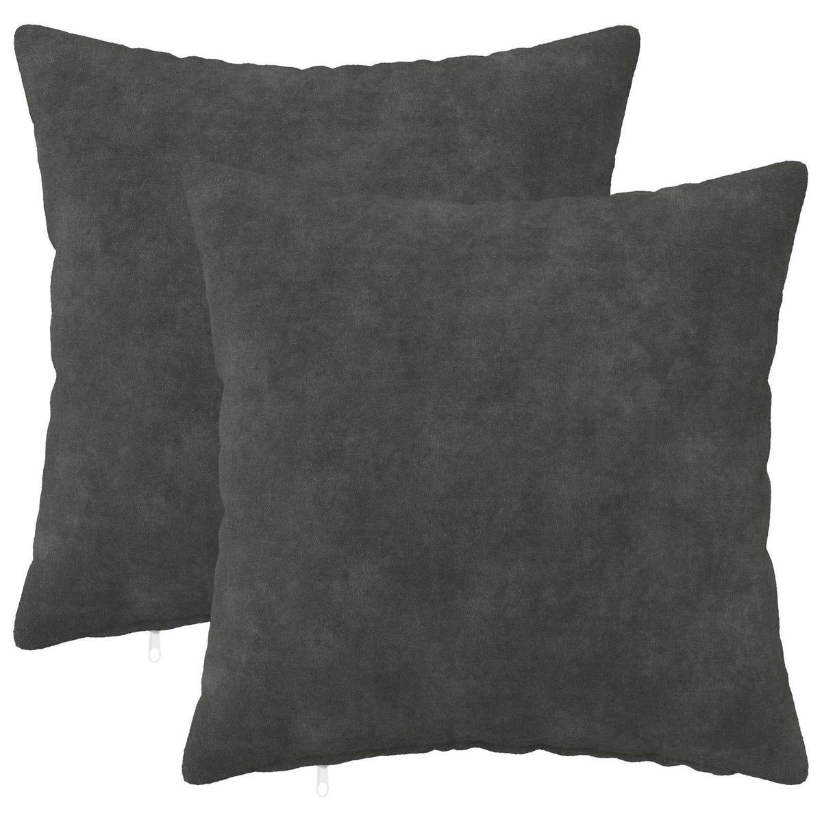 Cuscino con cuscino HEERLEN 2 pz Antracite Fleece in microfibra | homemem39