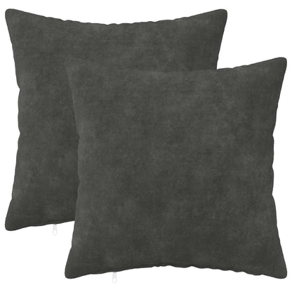 Cuscino con cuscino HEERLEN 2 pz Antracite Fleece in microfibra | homemem39
