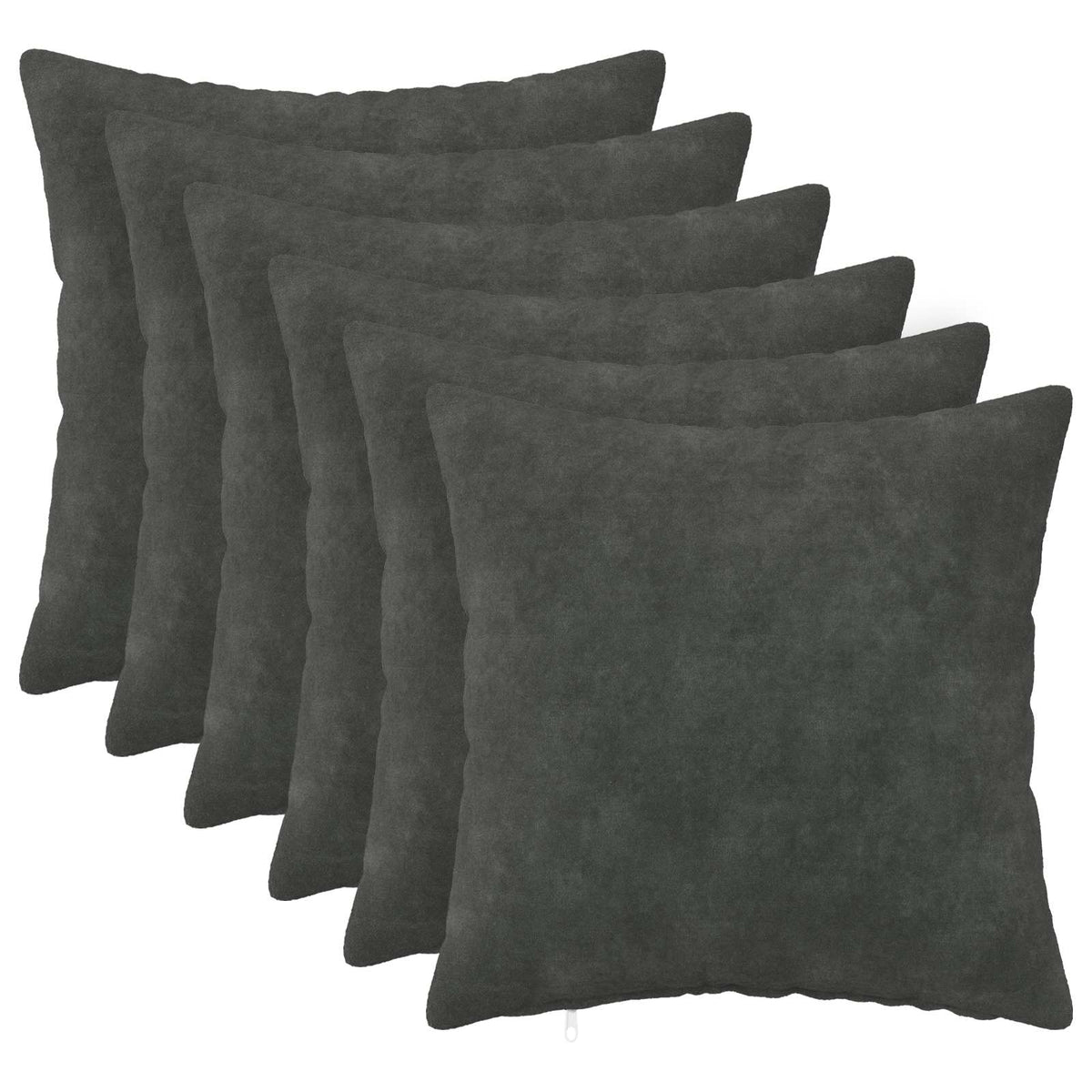 Cuscino con cuscino HEERLEN 6 pz Antracite Fleece in microfibra | homemem39