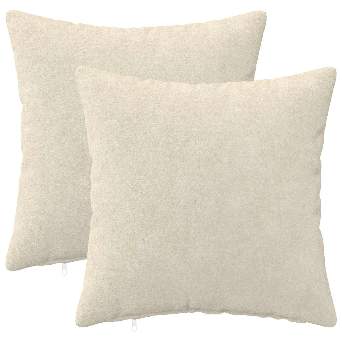 Cuscino con cuscino HEERLEN 2 pz Crema Fleece in microfibra | homemem39