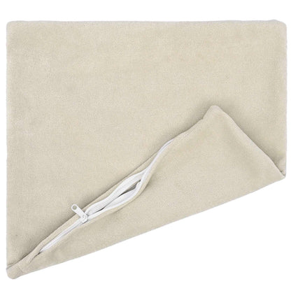 Cuscino con cuscino HEERLEN 6 pz Crema Fleece in microfibra | homemem39