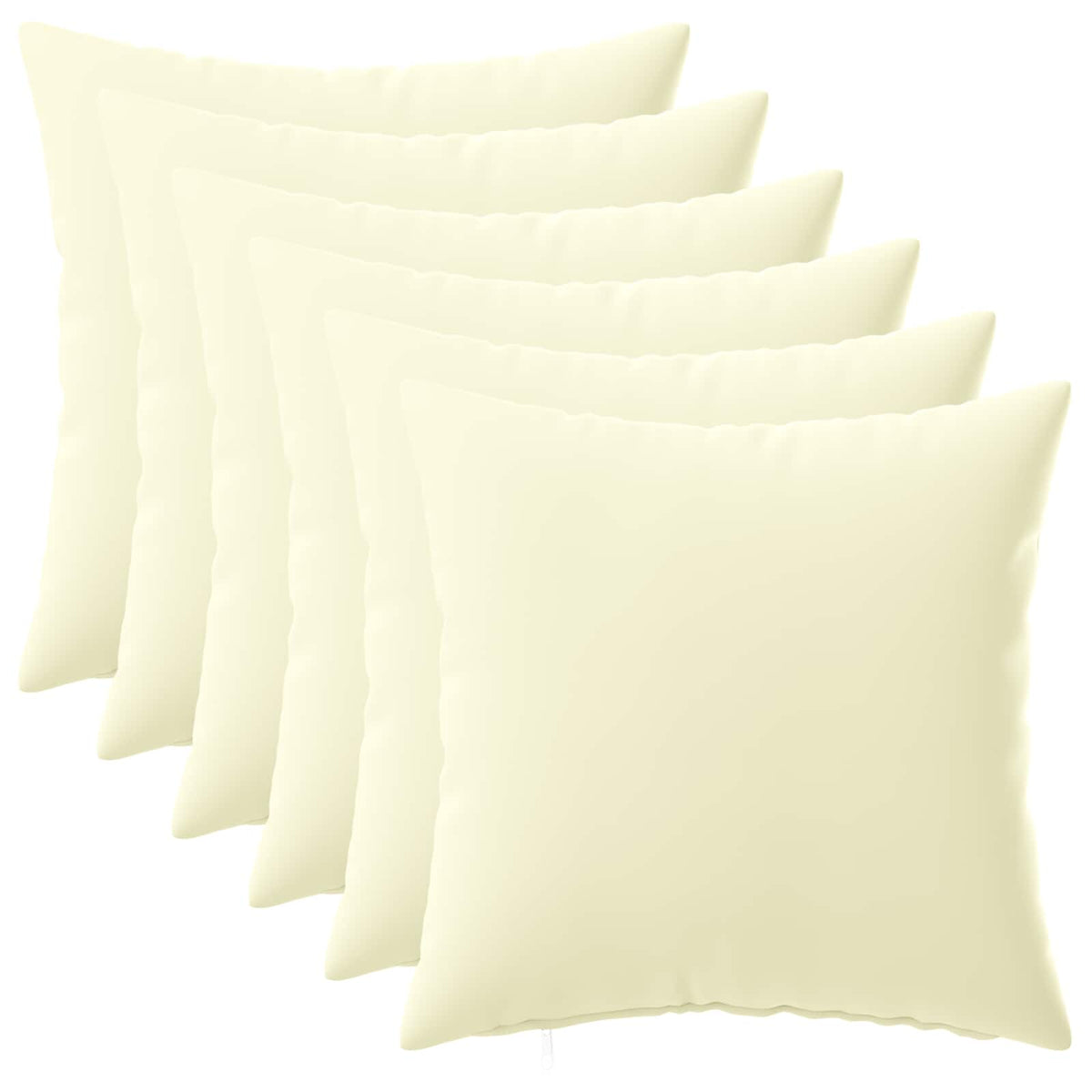 Cuscino da Lanciare 6 pz HEERLEN Crema 30 x 30 cm Poliestere