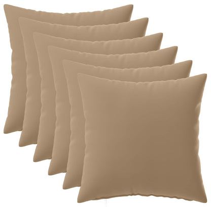 Cuscino 6 pz HEERLEN Tortora 30 x 30 cm Poliestere