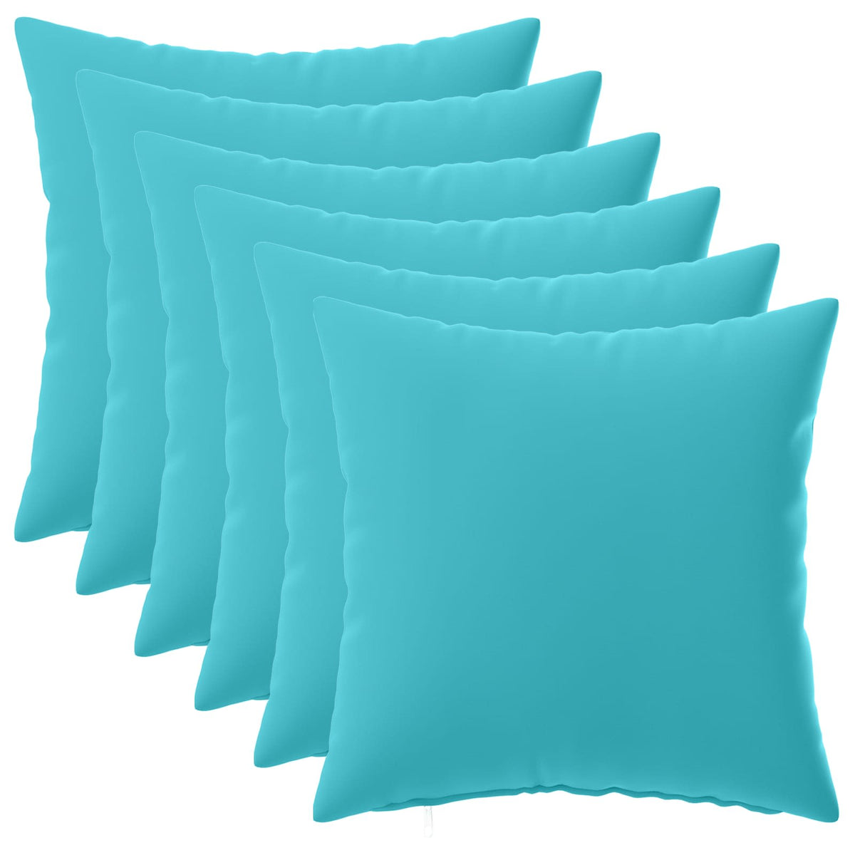 Cuscino 6 pz HEERLEN Turchese 30 x 30 cm Poliestere