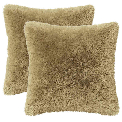 Cuscino con cuscino HEERLEN 2 pz Grigio Chiaro Fleece PV | homemem39