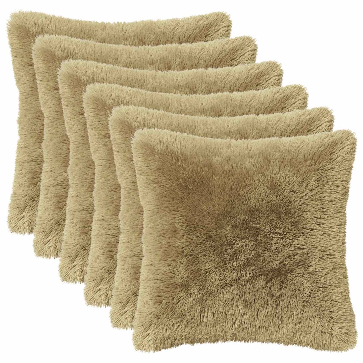 Cuscino con cuscino HEERLEN 6 pz Grigio Chiaro Fleece PV | homemem39