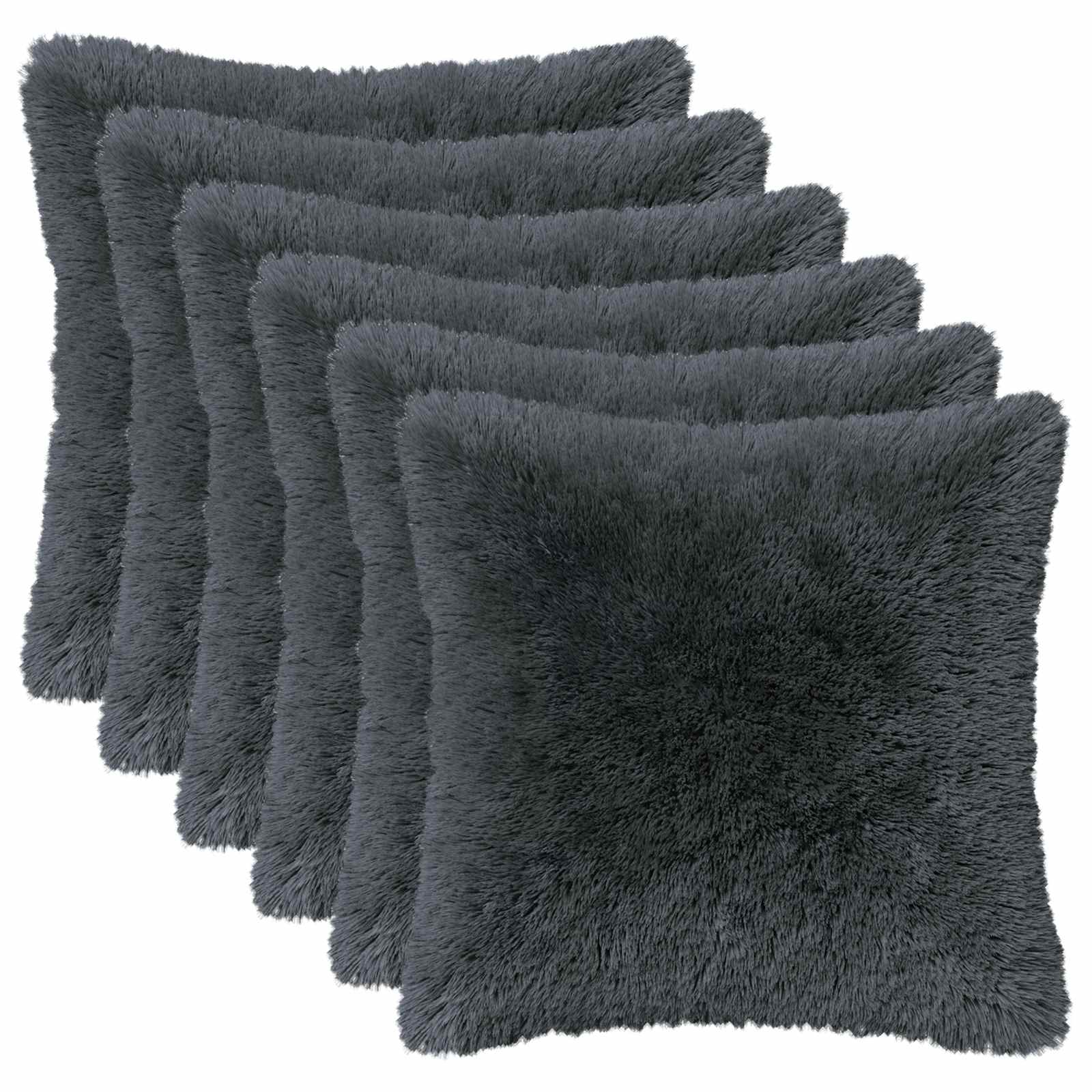 Cuscino con cuscino HEERLEN 2 pz Antracite Fleece PV | homemem39