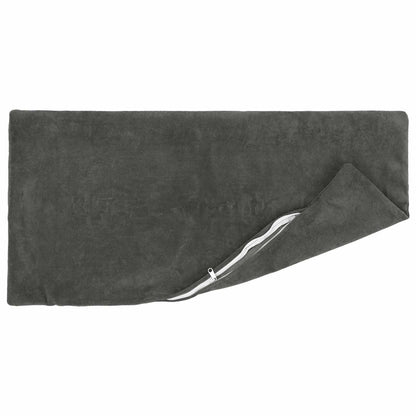Cuscino con cuscino HEERLEN 2 pz Antracite Fleece in microfibra | homemem39