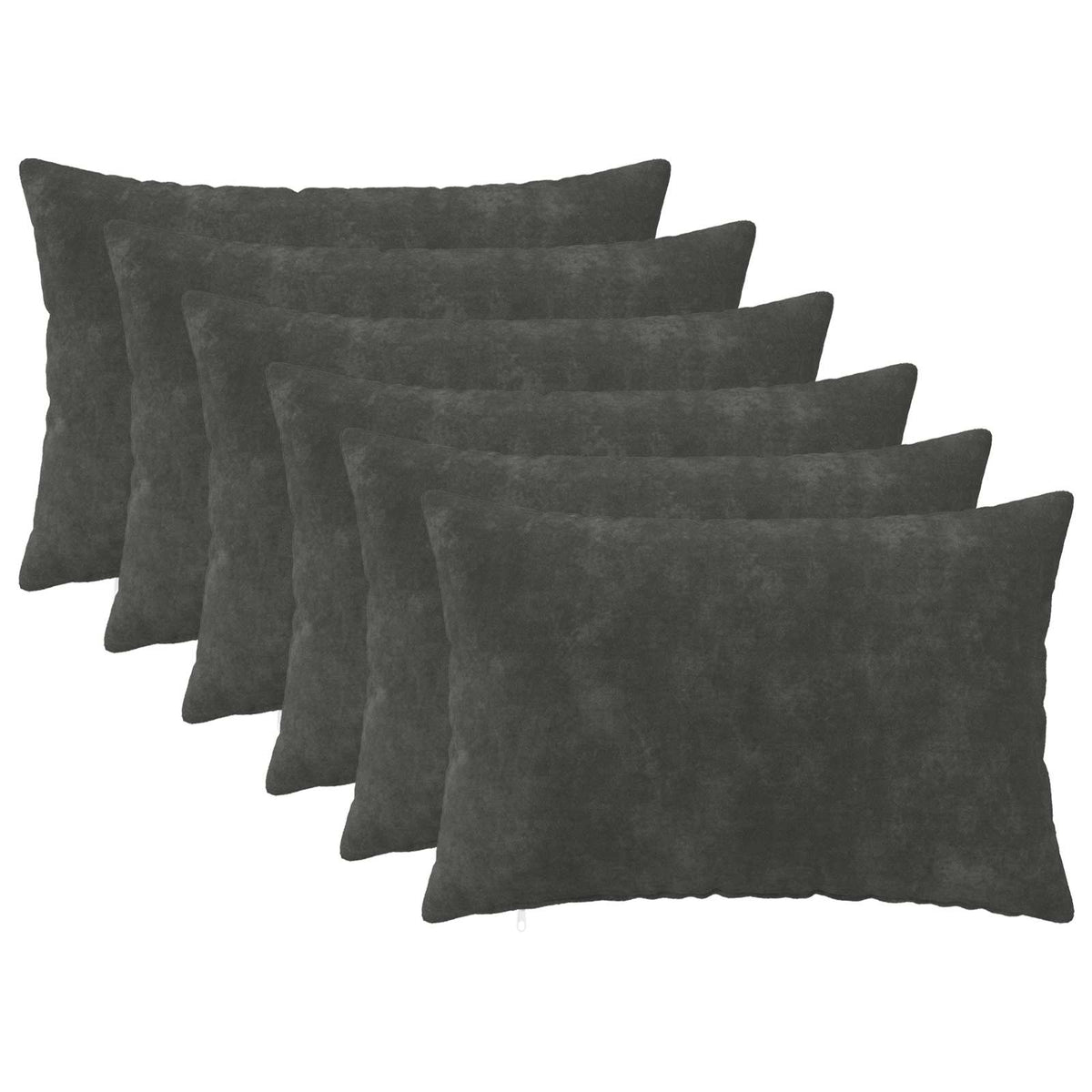 Cuscino con cuscino HEERLEN 6 pz Antracite Fleece in microfibra | homemem39