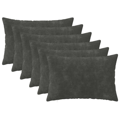 Cuscino con cuscino HEERLEN 6 pz Antracite Fleece in microfibra | homemem39