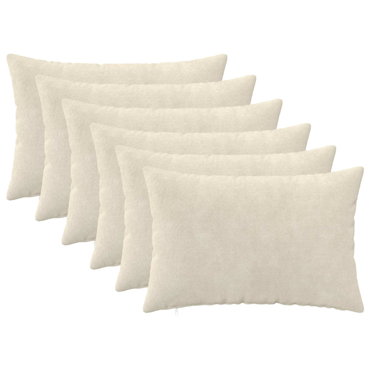 Cuscino con cuscino HEERLEN 6 pz Crema Fleece in microfibra | homemem39